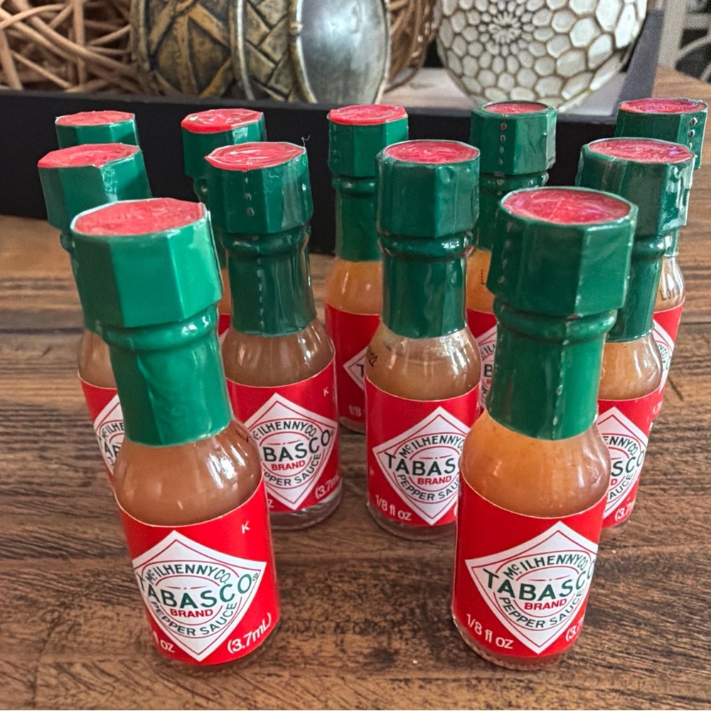 Mini Tabasco Original Pepper Sauce Bottles 1/8 Oz. 11 Little Bottles Lot Sealed
